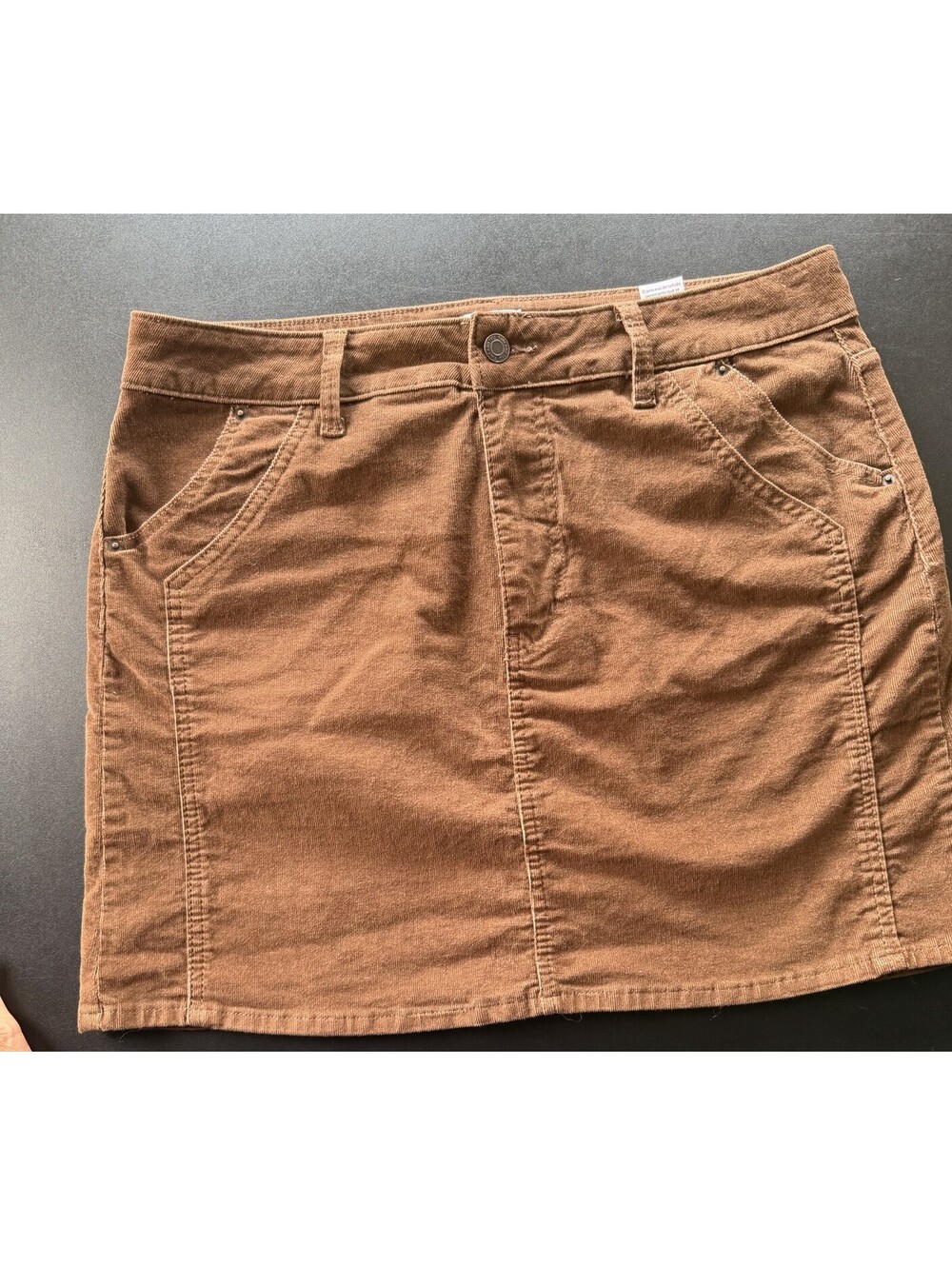 Time And Tru Womens Size 14 Brown Corduroy Skirt